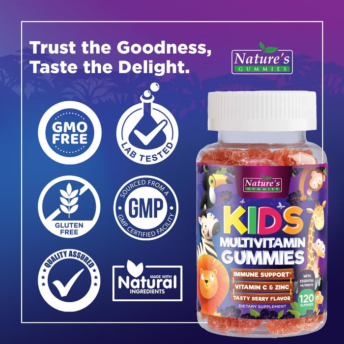 Multivitamin for Kids Gummies with Vitamin C – 120 Gummies
