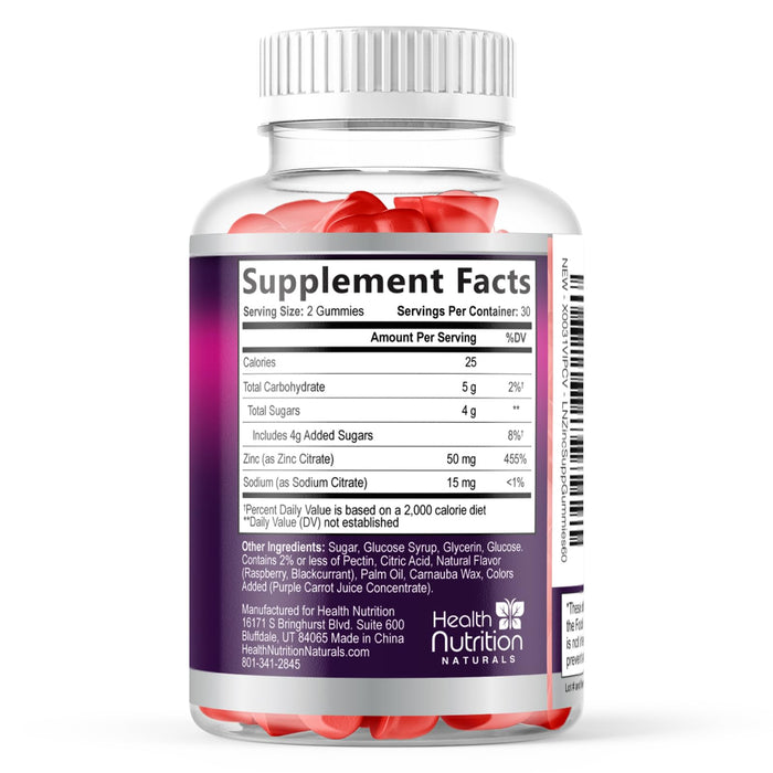 Zinc 50mg Gummies – 60 Gummies