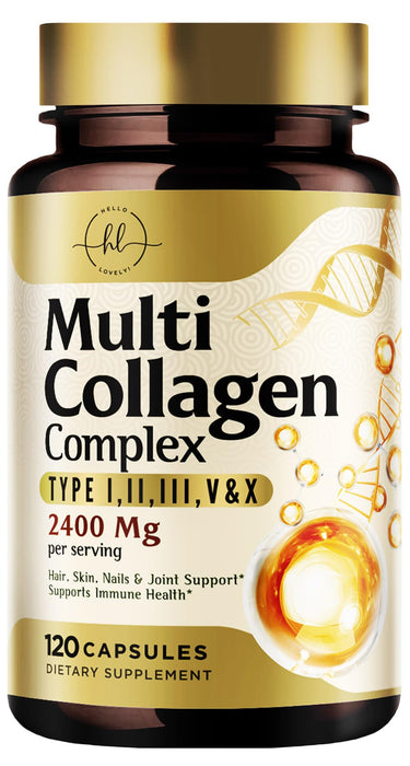 Multi Collagen Peptides for Women – 2400mg – 120 Capsules