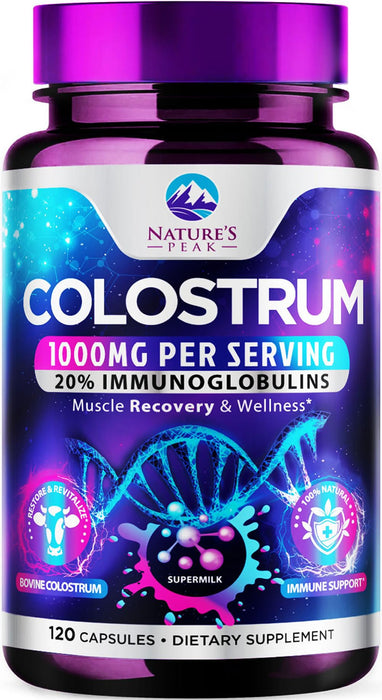 Colostrum 1000mg 20% Immunoglobulins – 120 Capsules