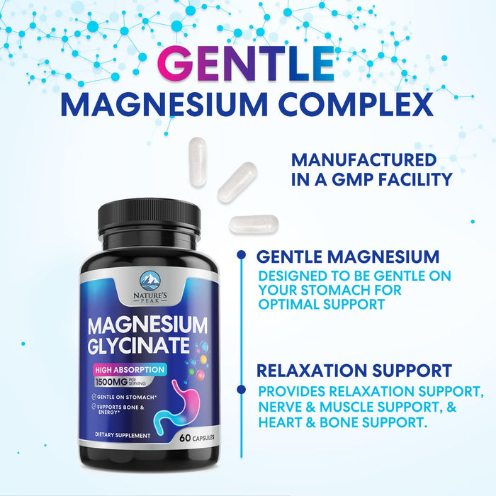 Magnesium Glycinate Chelated – 60 Tablets