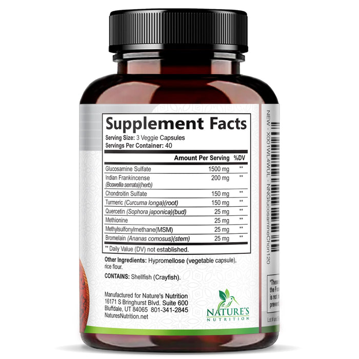 Glucosamine Chondroitin MSM 2100mg Complex – 120 Capsules