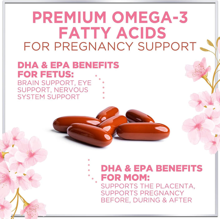 Hello Lovely! Prenatal Multivitamin, Ultra Strength Pregnancy Vitamins for Women with Folic Acid, Iron, DHA, Vitamin C, E - Prenatal Mineral Supplement for Daily Nutritional Support