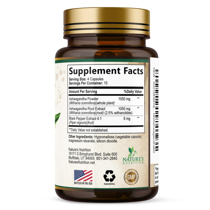Ashwagandha Capsules – 2100mg – 60 Capsules
