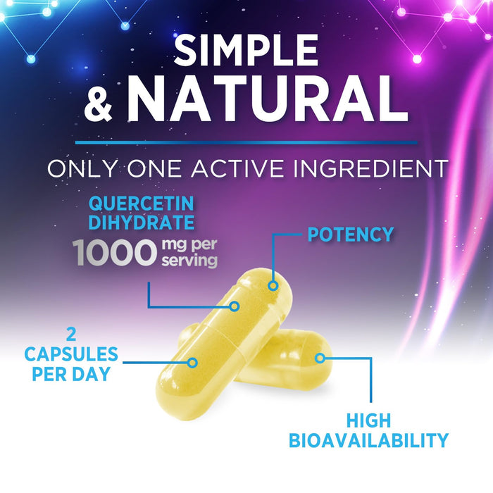 Quercetin Capsules 1000mg with Ultra Strength Complex – 60 Veggie Capsules