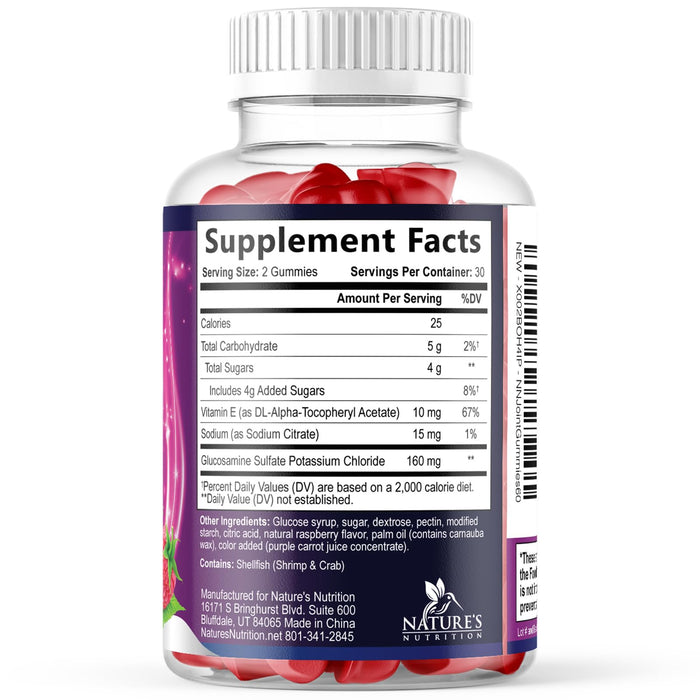 Joint Support Gummies Glucosamine + Vitamin E – 60 Gummies