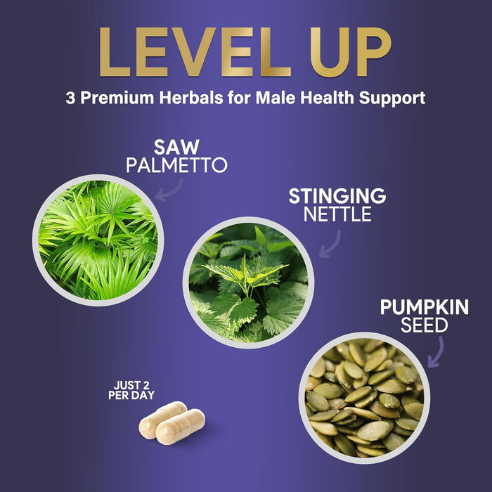 Prostate Support Supplement for Men's Health - Formula with Extra Strength Saw Palmetto, Beta Sitosterol, Lycopene - Supports Prostate & Urinary Health - Non-GMO, Gluten Free Supplement