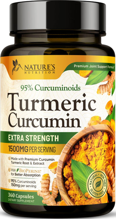 Turmeric Curcumin 1500mg – 360 Capsules