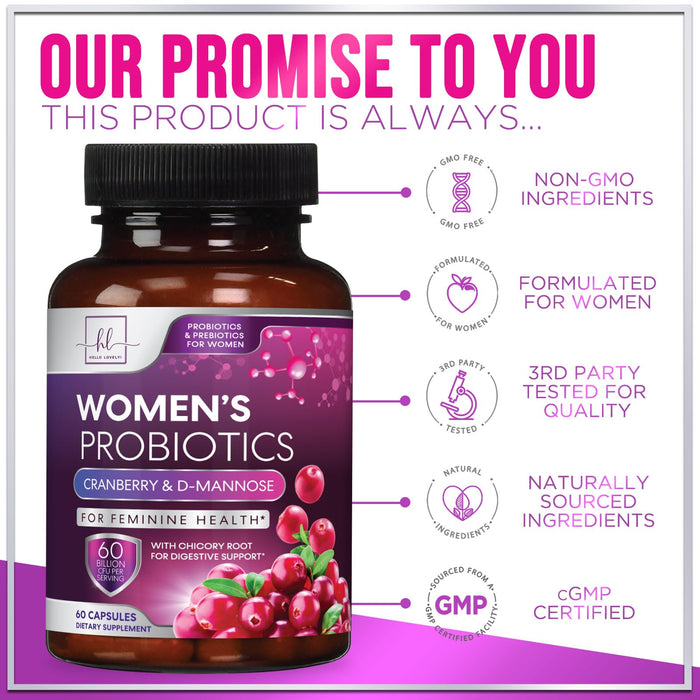 Probiotics for Women – 60 Billion CFU – 60 Capsules