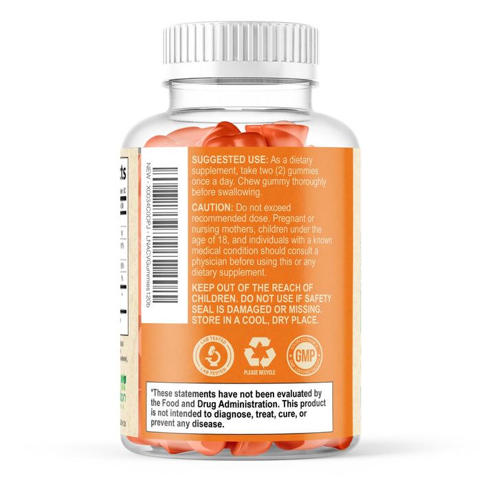 Apple Cider Vinegar Gummies – 1000mg – 120 Gummies