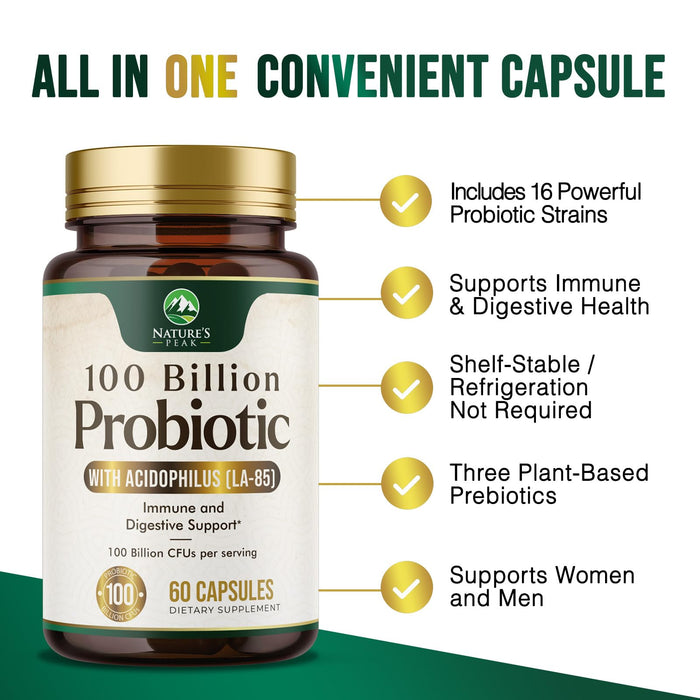 Women’s Daily Probiotic – 100 Billion CFU – 60 Capsules