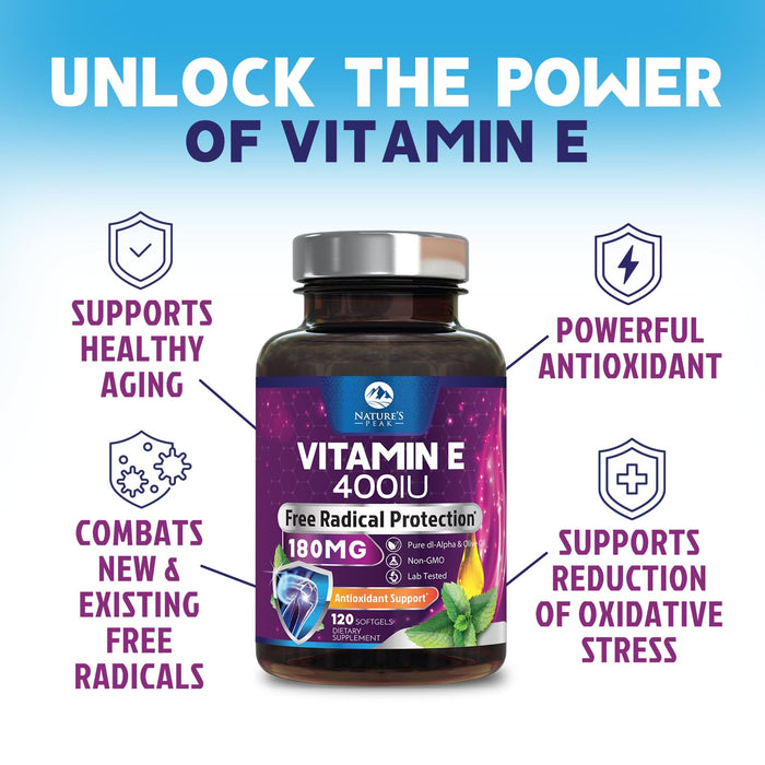 E Vitamin – 180mg – 120 Softgels