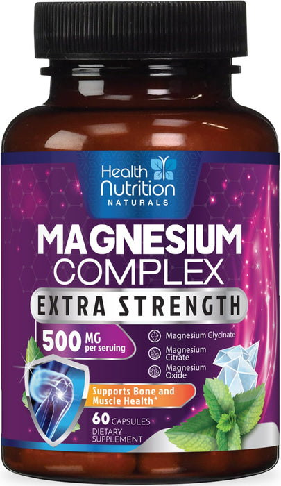 Magnesium Complex Capsules 500 mg with Oxide – 60 Capsules