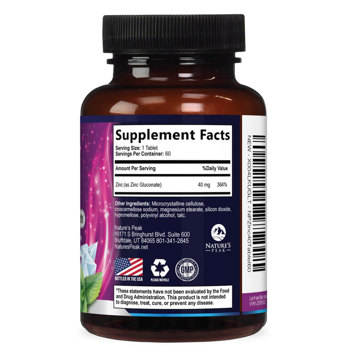 Zinc 40mg – 60 Day Supply