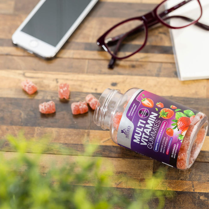 Multivitamin Gummies for Adults, Daily Gummy Vitamins & Minerals for Women & Men, Immune Support Gummy Multivitamins Supplement, Adult Multi VIT Vitamin with Vitamins A, C, D, B12, Zinc - 90 Gummies