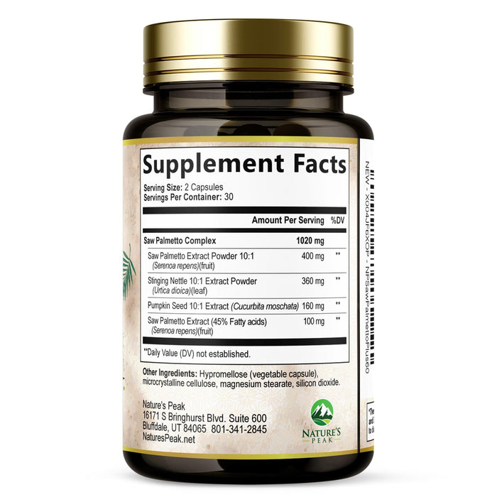 Saw Palmetto for Men Prostate – 60 Capsules