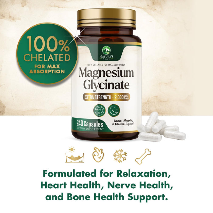 Magnesium Glycinate 500mg – 240 Tablets