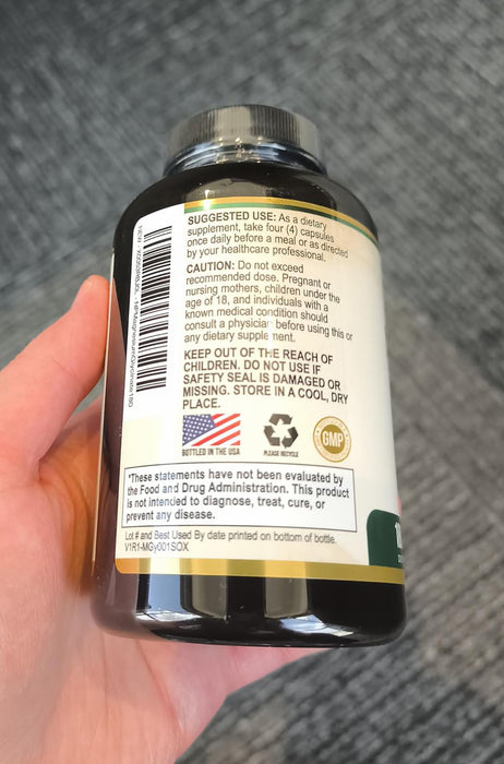 Magnesium Glycinate 500mg – 180 Tablets