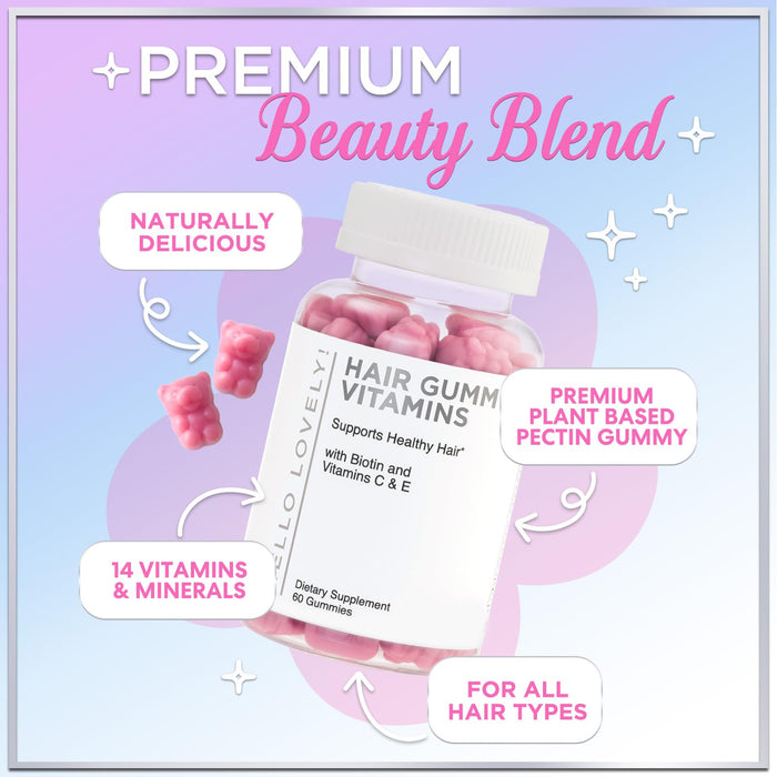 Hair Vitamins Gummies – 5000mcg – 60 Gummy
