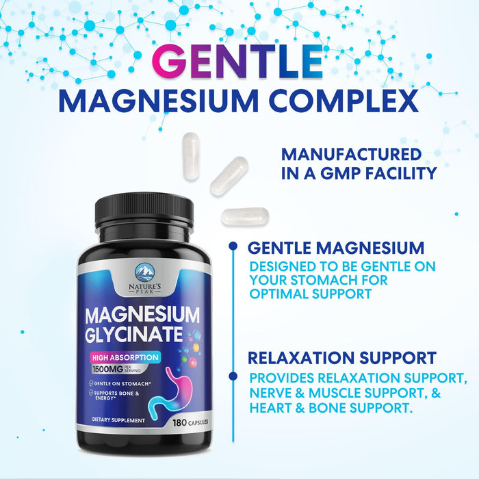 Magnesium Glycinate Chelated – 180 Tablets