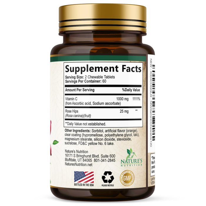 Vitamin C Chewable 1000mg – 120 Tablets