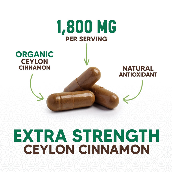Ceylon Cinnamon Capsules 1800mg – 180 Capsules
