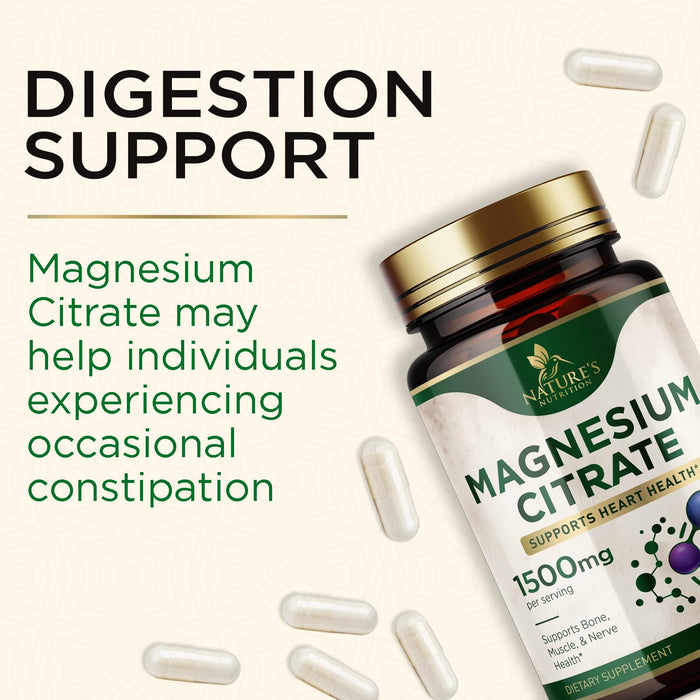 Magnesium (Citrate Oxide) 1000mg for Absorption – 240 Capsules