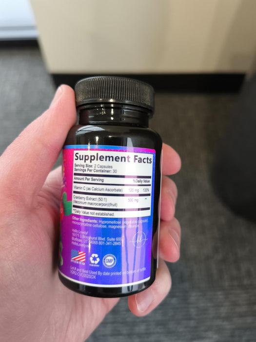 Cranberry 25,000mg Formula + Vitamin C – 60 Capsules
