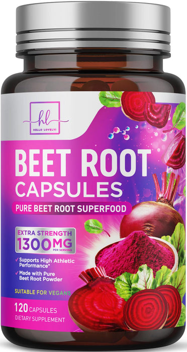 Organic Beet Root Capsules 1300mg – 120 Capsules