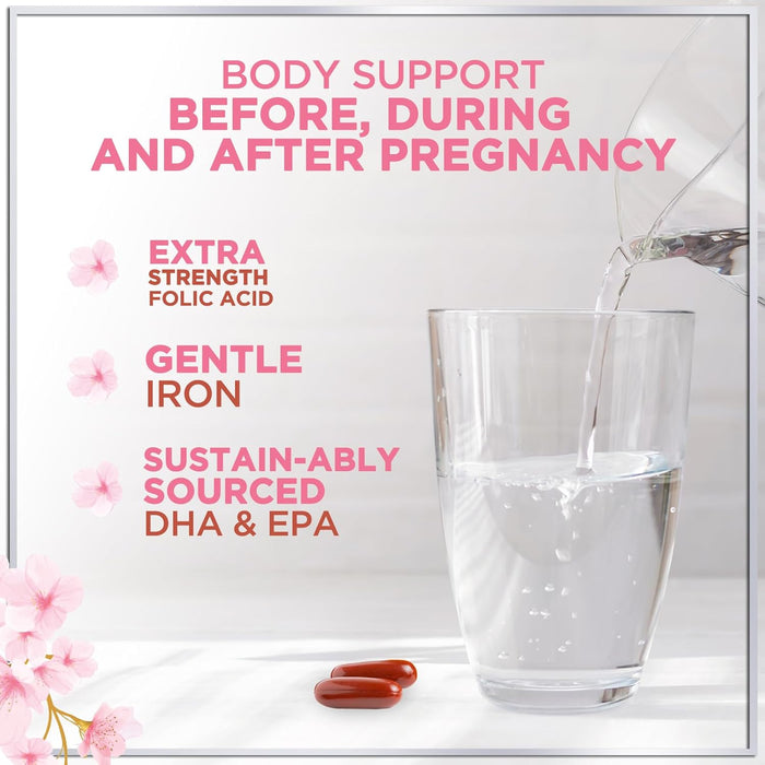 Hello Lovely! Prenatal Multivitamin, Ultra Strength Pregnancy Vitamins for Women with Folic Acid, Iron, DHA, Vitamin C, E - Prenatal Mineral Supplement for Daily Nutritional Support