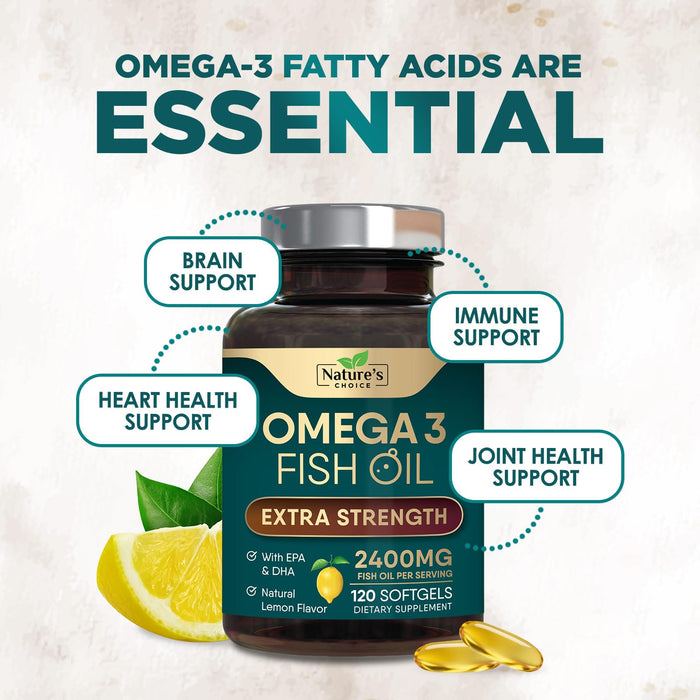Omega-3 Fish Oil – 2400mg – 120 Softgels