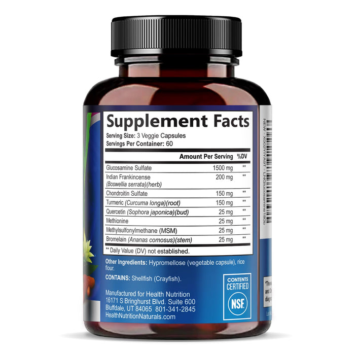 Glucosamine Chondroitin MSM 2100mg Complex – 180 Capsules