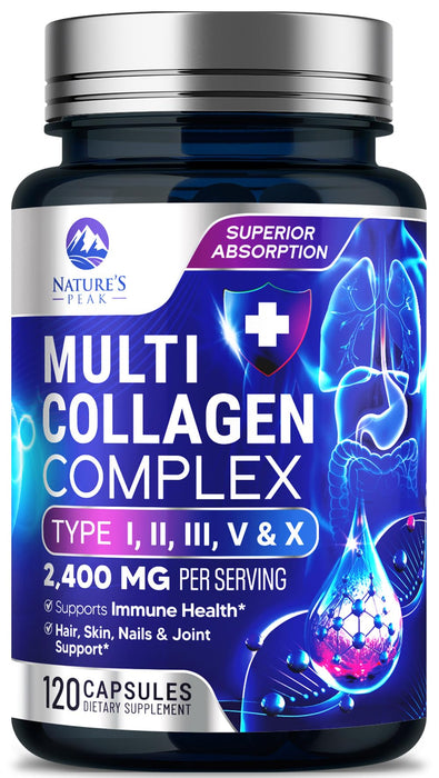 Multi Collagen Peptides for Hair – 120 Capsules