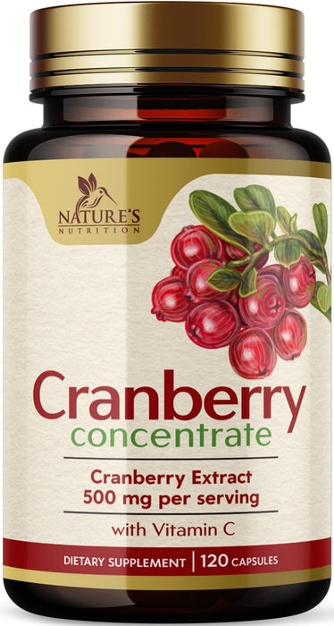 Cranberry Pills with Vitamin C & E – 120 Capsules