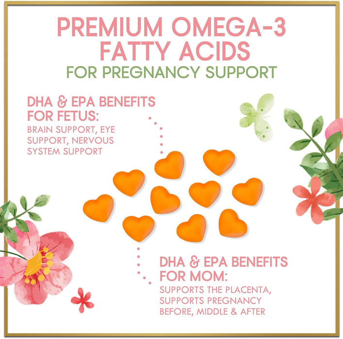Hello Lovely! Prenatal Gummy Vitamins w/Folic Acid & DHA, Womens Prenatal Multivitamin, Choline, Vitamins B6, B12, C, D3 & Folate for Pregnancy Support Supplement, Non-GMO Gluten Free