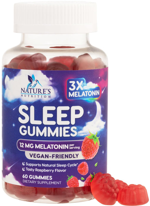 Sleep Gummies with Melatonin – 12mg – 60 Gummies