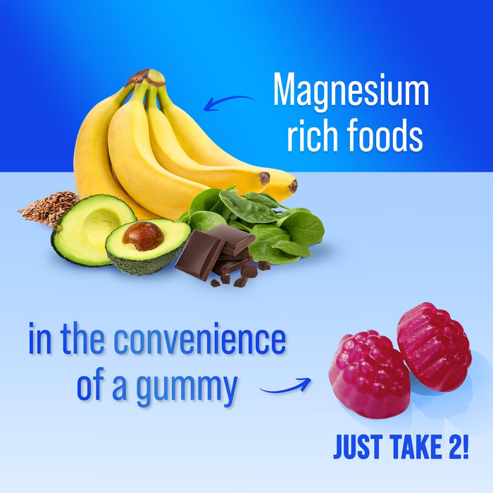 Magnesium Citrate Supplement Gummies - High Absorption Magnesium Gummy for Adults & Kids, Magnesio Citrate Supplements for Bone, Muscle Health, Heart Support, Vegan, Gluten Free, Non-GMO - 60 Gummies