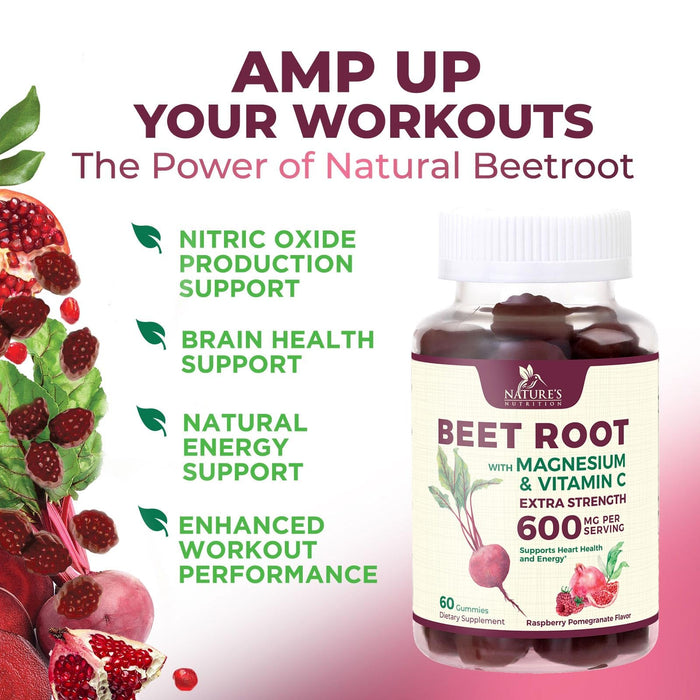 Beet Root Gummies – 500mg – 60 Gummies