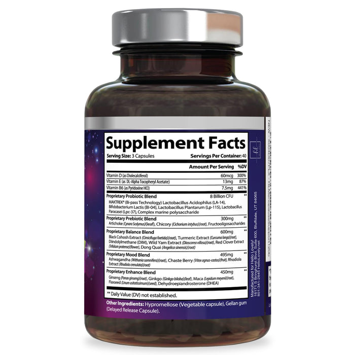 Menopause for Women – 8 Billion CFU – 120 Capsules