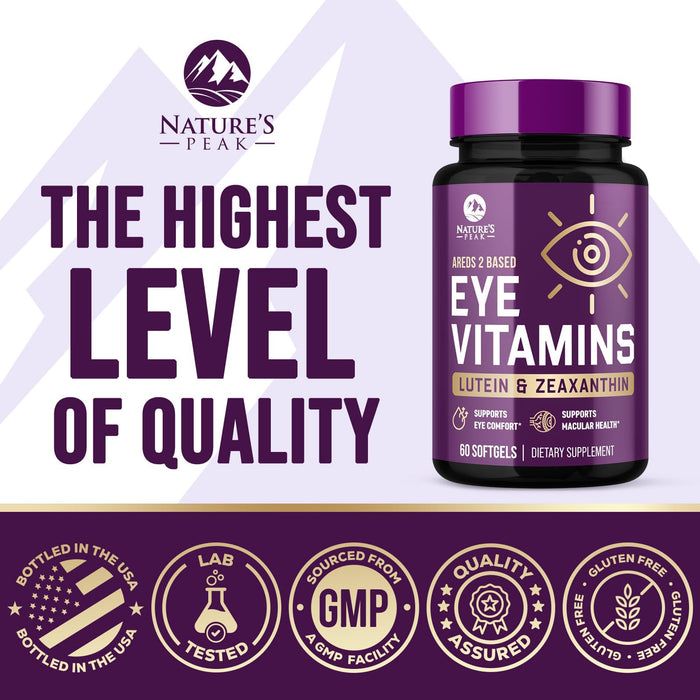 Eye Vitamins with Lutein & Zeaxanthin – 60 Capsules