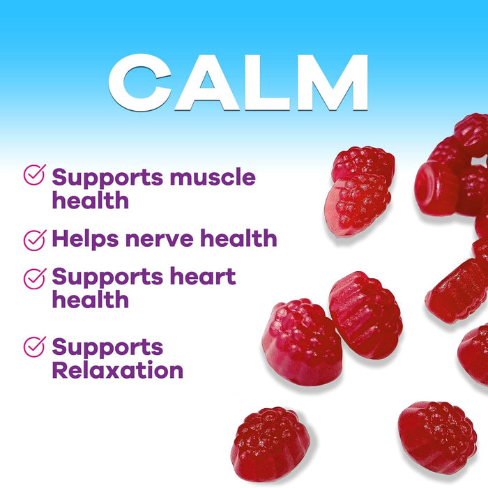 Magnesium Gummies - High Absorption Magnesium Citrate Supplement for Adults & Kids - Nature's Calm Magnesium Gummies Dietary Supplements for Bone, Muscle Health, Heart Support