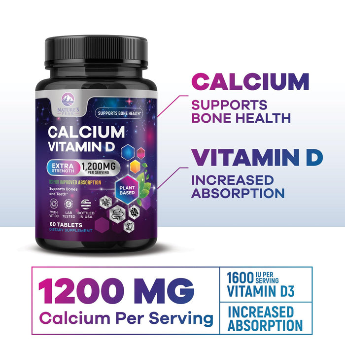 Calcium 1200 mg with Vitamin D3 – 60 Tablets
