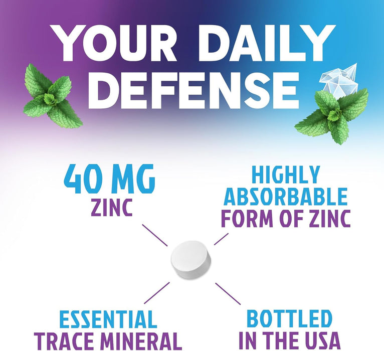 Zinc Supplement 40mg - Immune Support for Women & Men - High Potency Antioxidant, Chelated for Superior Absorption, Dietary Supplement Vitamin for Immune Health Support