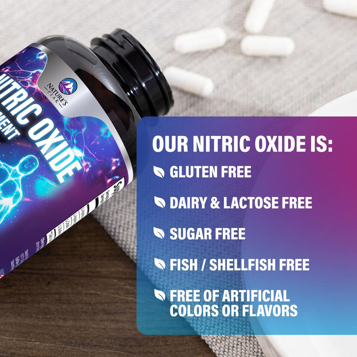 Nitric Oxide Formula with L-Arginine + Citrulline – 3000mg – 60 Capsules