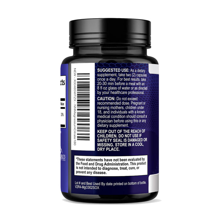 Magnesium Citrate 1000 mg for Absorption – 180 Capsules
