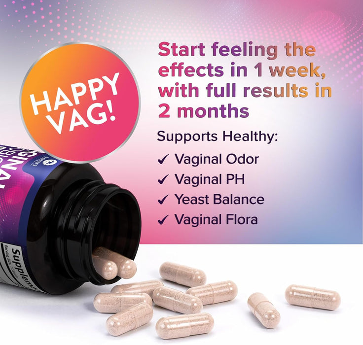 Vaginal Probiotics for Women pH Balance with Prebiotics, 50 Billion CFU, 10 Probiotic Strains, Cranberry, D-Mannose & XOS - Healthy Vaginal Odor & Flora, UT & Feminine Digestive Health