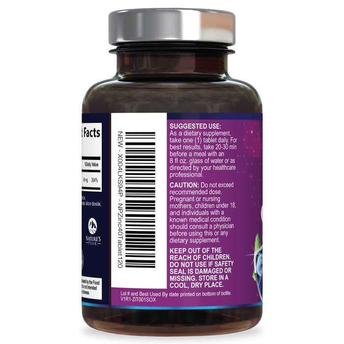 Zinc 40mg – 120 Day Supply