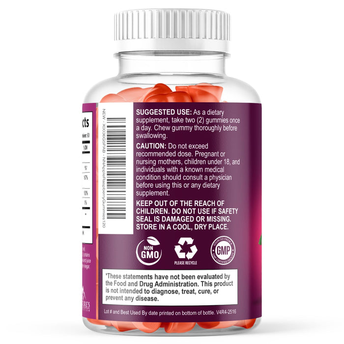 Apple Cider Vinegar Gummies Sugar Free 1000mg for Cleanse – 120 Gummies