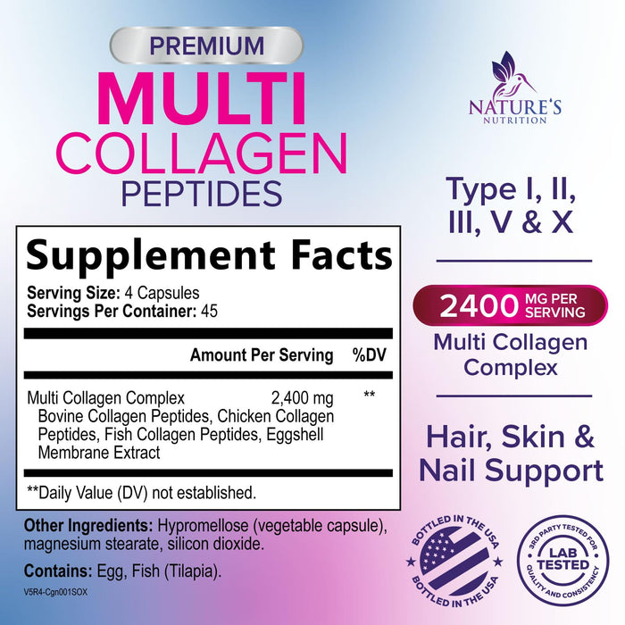 Multi Collagen Peptides – 180 Capsules