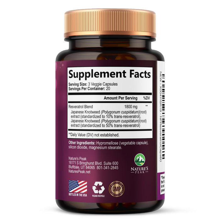 Resveratrol 1800mg – 60 Capsules